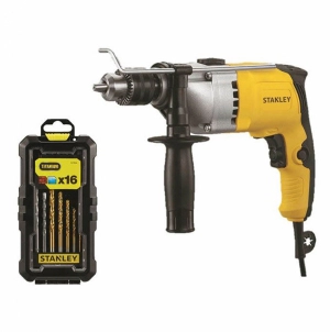TALADRO PERCUTOR 1/2 800W + SET X16 BROCAS (STA7221-XJ)- STDH8013-K14 STANLEY