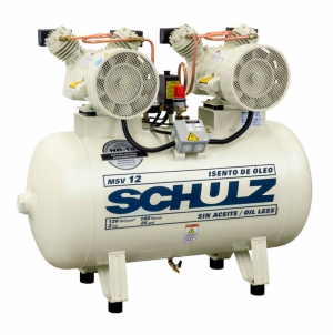 COMPRESORA DE AIRE LIBRE DE ACEITE 2X1 HP MSV12/100 SCHULZ