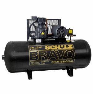 COMPRESORA DE AIRE TIPO PISTÓN 3 HP – BRAVO CSL 15BR/200 SCHULZ